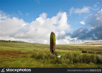 Ancient prehistoric stone in landscape