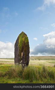 Ancient prehistoric stone in landscape