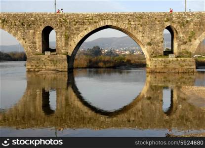 ancient roman bridge of Ponde de Lima in portugal