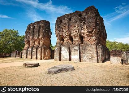 Ancient Royal Palace ruins. Pollonaruwa, Sri Lanka