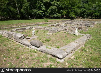 Ancient ruins in Dion, Greece.