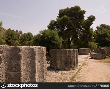 Ancient ruins in Katakolon