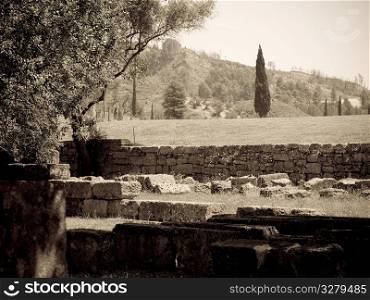 Ancient ruins in Katakolon