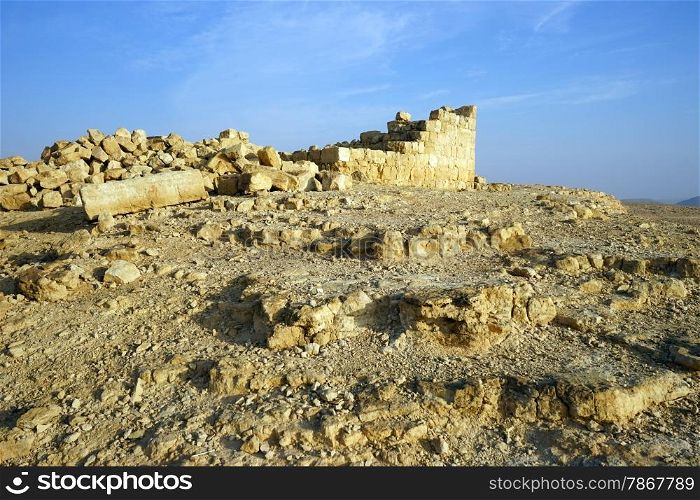 Ancient ruins in Negev desert, Israel