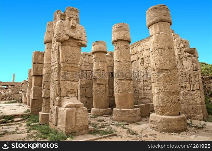 Ancient ruins of Karnak temple in Egypt
