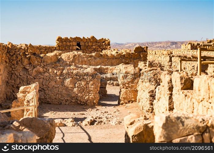 Ancient ruins of Masada near Marto in Israel