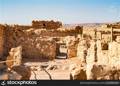 Ancient ruins of Masada near Marto in Israel