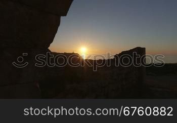 Ancient Ruins of Tauric Chersonese at Sunset Sevastopol, Crimea