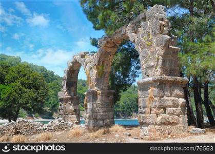 Ancient ruins of the ancient city of Phaselis