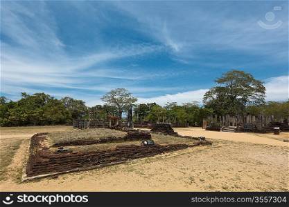 Ancient ruins. Quadrangle, Polonnaruwa, Sri Lanka