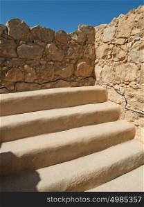 ancient sinogoga in fortress Masada