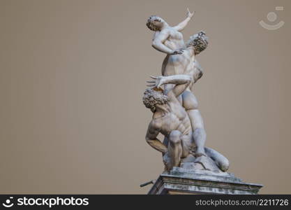 Ancient statue in Florence Tuscany Italy. Clipping path embeeded. Ancient statue in Florence Tuscany, Italy