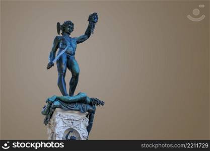 Ancient statue in Florence Tuscany Italy. Clipping path embeeded. Ancient statue in Florence Tuscany, Italy