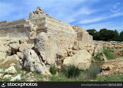 Ancient stone ruins in Patata, Turkey