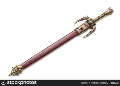 ancient sword on a white background