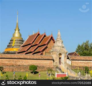 Ancient temple of Wat Phra That Lampang Luang in Lampang,Thailand