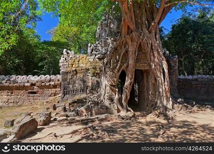 Ancient temple Preah Khan in Angkor complex, Siem Reap, Cambodia