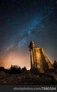 Ancient Temple under the Milky Way