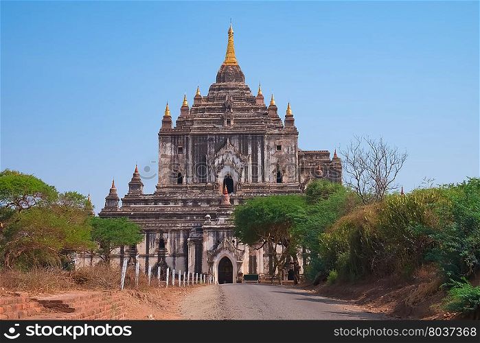 Ancient Thatbyinnyu Buddhist Temple, Sabbannu or the Omniscient, is a famous temple in Bagan, Myanmar. Built in the 12th century, 61 metres tall, the tallest in Bagan.