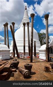 Ancient Thuparama Dagoba (stupa) in Anuradhapura, Sri Lanka