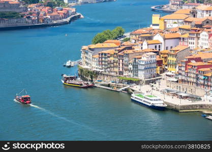 ancient Town of Porto along douro river