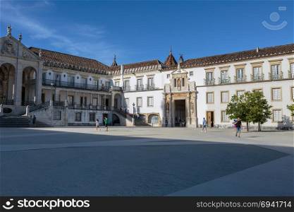 Ancient University Square in the city of Coimbra, Portugal.. Ancient University Square in the city of Coimbra, Portugal