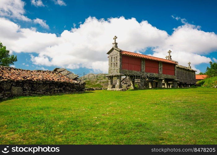 Ancient warehouse caled  Espigueiros  - in North Portugal, Braga, Geres