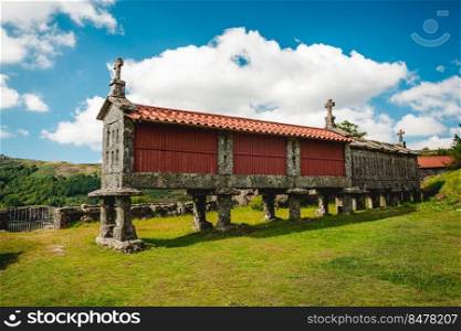 Ancient warehouse caled  Espigueiros  - in North Portugal, Braga, Geres