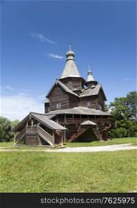 ancient wooden church. Russia