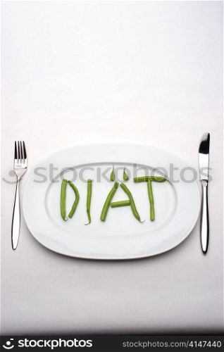 and a fork and vegetables. photo icon successful diet
