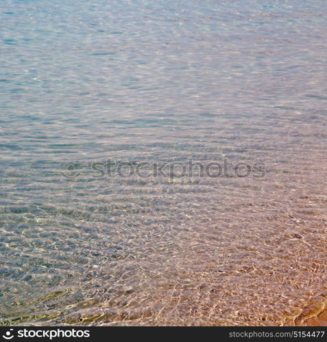 and reflex blurred of the arabic sea ocean in oman the color