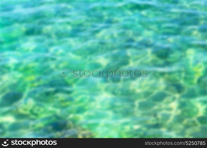 and reflex blurred of the arabic sea ocean in oman the color