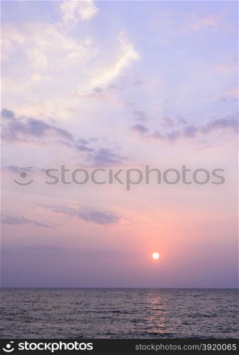 Andaman sea sunset at Khao Lak beach in Phang Nga, Thailand