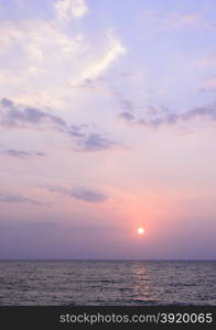 Andaman sea sunset at Khao Lak beach in Phang Nga, Thailand