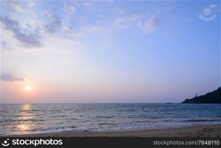 Andaman sea sunset at Khao Lak beach in Phang Nga, Thailand