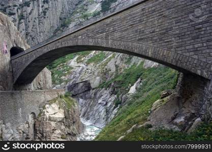 Andermat Devil&rsquo;s bridge in Switzerland