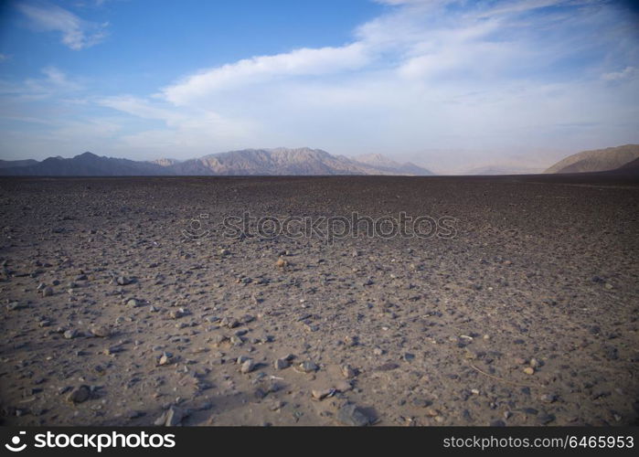 Andes in the Nazca desert. Peru . One of the hottest places on the planet.