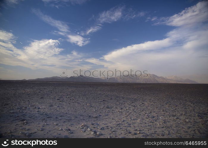 Andes in the Nazca desert. Peru . One of the hottest places on the planet.