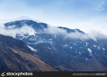 Andes mountain range on a sunny day