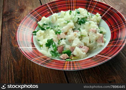 Andijvie Stamppot - Traditional dutch dish stamppot with endive, mashed potatoes