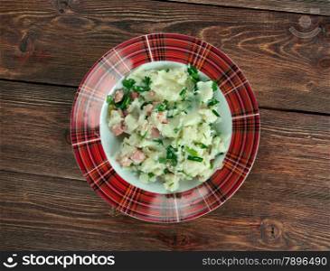 Andijvie Stamppot - Traditional dutch dish stamppot with endive, mashed potatoes