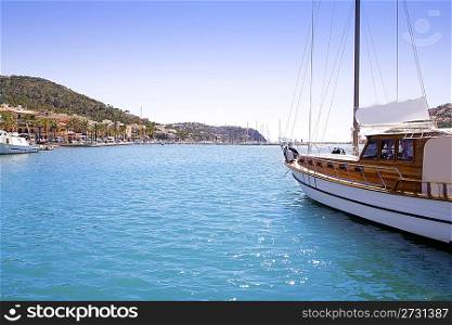 Andratx port marina in Mallorca balearic islands view from sailboat