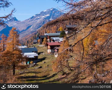 ANENHUTTE LOTSCHENTAL VALAIS SUISSE . PATRIMOINE MONDIAL DE L?UNESCO