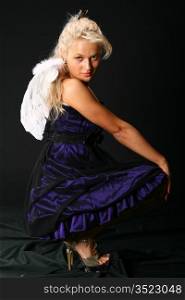 angel girl blondie and white wings
