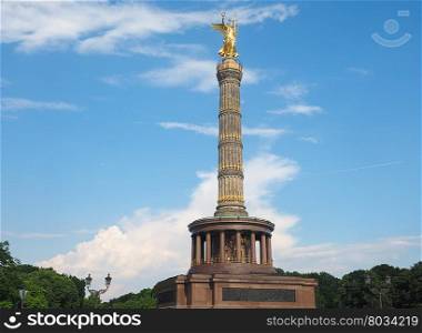 Angel statue in Berlin. Angel statue aka Siegessaeule (meaning Victory Column) in Tiergarten park in Berlin, Germany