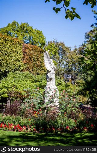 Angel statue in Luxembourg Gardens, Paris, France. Angel statue in Luxembourg Gardens, Paris