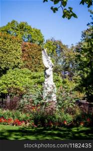 Angel statue in Luxembourg Gardens, Paris, France. Angel statue in Luxembourg Gardens, Paris