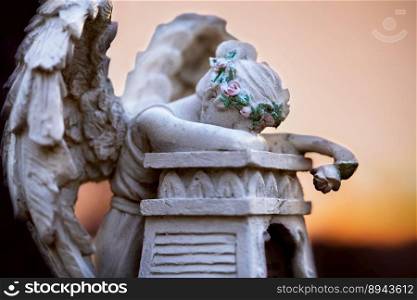 angel statue sculpture tombstone