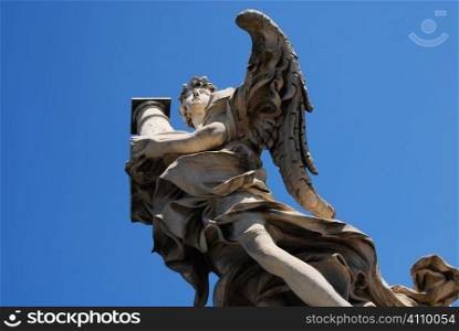 Angel with the column on the Bridge of San Angelo, Vatican City, Rome, Italy