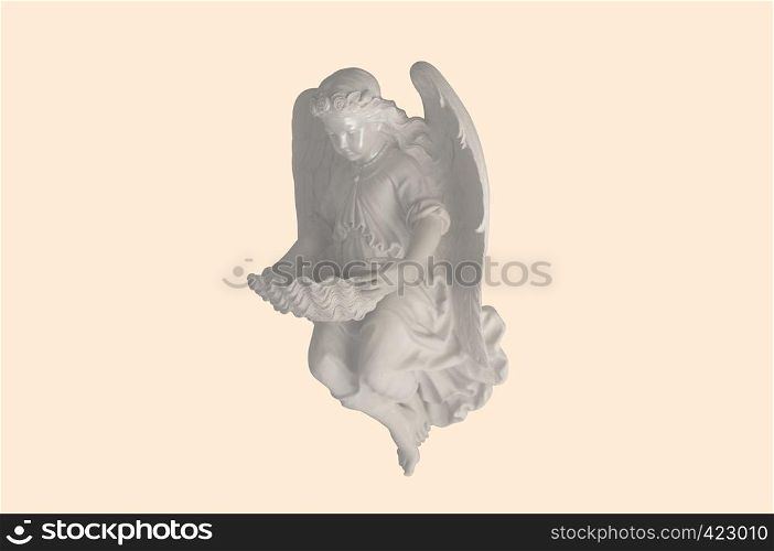 Angelic cupid statue - vintage retro effect style picture